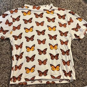 This is a butterfly Hollister shirt. Great material.